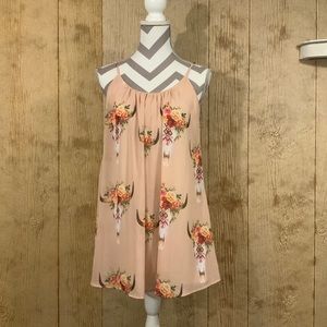 Frida Bullhead Trapeze Mini Dress